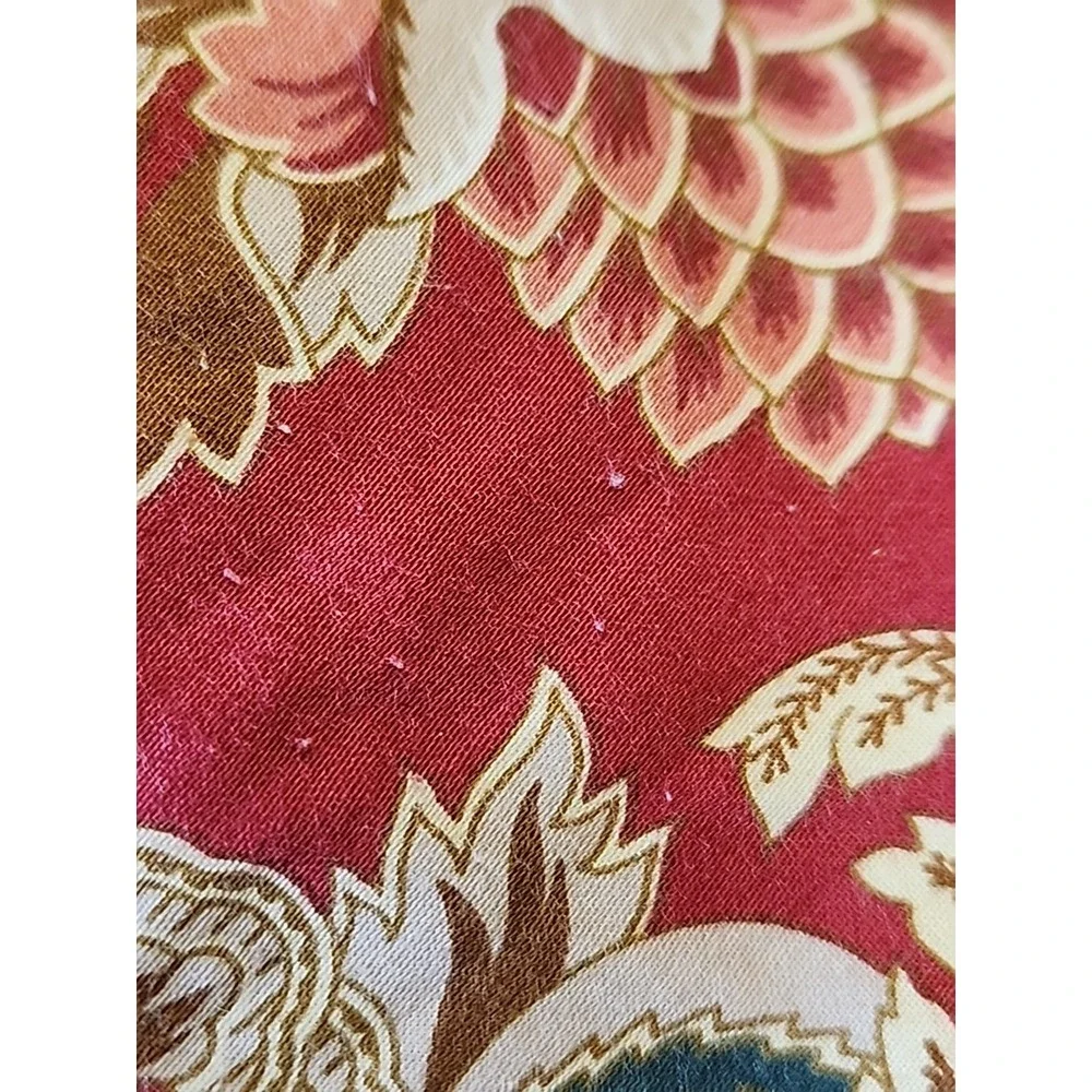 Ralph Lauren 'Jardiniere' Twin Red Sateen Comforter Red USA Stunning‎